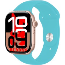 Bunnys Apple iPhone 13 Pro Max Uyumlu Turkuaz Akıllı Saat WATCH10 2025 Hediyeli Amoled Ekran