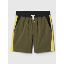 Gap Erkek Çocuk Haki Hybrid Colorblock Şort