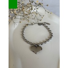 Kalp Çelik Bileklik