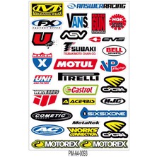 Sponsor Motosıklet Ekipman Kask Motorsiklet Sticker Seti 09