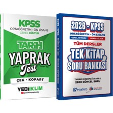 2026 Kpss Ortaöğretim Ön Lisans Tarih Çek Kopart Yaprak Test + Ortaöğretim Ön Lisans Tek Kitap Soru