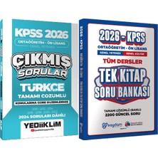 Kpss 2026 Ortaöğretim-Önlisans Türkçe Konularına Göre Çıkmış Sorular + Ortaöğretim Ön Lisans Tek Kitap Soru