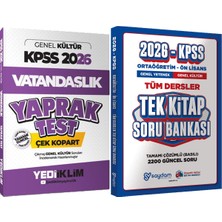 2026 Kpss Genel Kültür Vatandaşlık Çek Kopart Yaprak Test + Ortaöğretim Ön Lisans Tek Kitap Soru