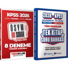 2026 Kpss Ösym Ne Sorar Tamamı Çözümlü Fasikül 8 Deneme + Ortaöğretim Ön Lisans Tek Kitap Soru