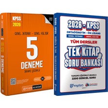 2026 Kpss Genel Yetenek Genel Kültür Çözümlü 5 Deneme - Ortaöğretim Ön Lisans Tek Kitap Soru
