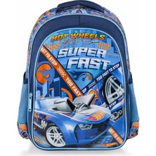 Mavi Hot Wheels Ilkokul Çantası, Şık ve Dayanıklı Çocuk Sırt Çantası