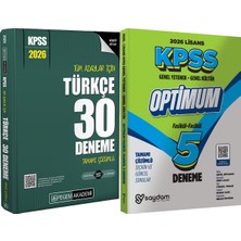 2026 Kpss Tüm Adaylar Için Türkçe 30 Deneme Tamamı Çözümlü - Lisans Optimum 5 Deneme