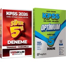 2026 Kpss Genel Yetenek Genel Kültür Tamamı Çözümlü Süper 5 Li Deneme + Lisans Optimum 5 Deneme