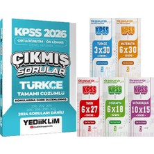 Kpss 2026 Ortaöğretim-Önlisans Türkçe Konularına Göre Çıkmış Sorular + 5 Ders 31 Deneme