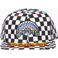 Dripped Sip Checkered Sharkmouth Cap Çocuk Şapka, Sınırlı Sayıda