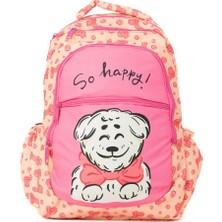 Kız Çocuk Ilk ve Ortaokul Çok Bölmeli Sırt Çantası ve Seti, Pembe