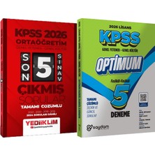 2026 Ortaöğretim Genel Yetenek - Genel Kültür Çözümlü Son 5 Sınav Çıkmış Sorular+Lisans Optimum 5 Deneme