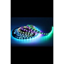 12 Volt Adreslenebilir Argb Pixel Şerit LED WS2811 Metrede 60 LED IP65 Dış Mekan (5 M)