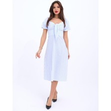 5948 Elbise-Los Angeles Çizgili