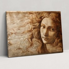 Popcas Leonardo Da Vinci  Gülümseme Kanvas Tablo - Duvar Dekorasyonu Leonardo Da Vinci Duvar Sanatı