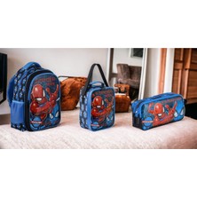 Renkli Spider-Man Ilkokul Çantası, Beslenme ve Kalemlik Seti