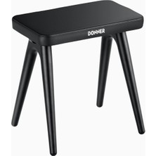 DKB-100 Piyano Taburesi, Kalın Dolgulu, Masif Ahşap Oturma Yeri ve Minderl