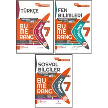 Günay Yayınları 7. Sınıf Bumerang Serisi Etkinlikli Türkçe Fen Bilimleri Sosyal Bilgiler Seti 2026 Güncel Basım