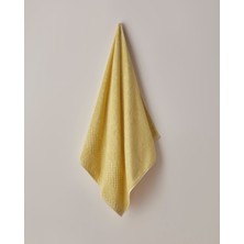 Border Check Pamuk Banyo Havlusu 70X140 cm Sarı