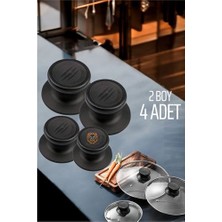 Tencere Tava Tepesi Tencere Tava Kapağı Tutucu 2 Boy 4 Adet
