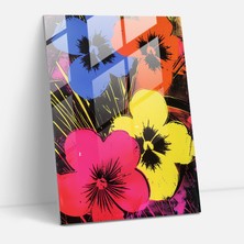 Popcas Canlı Çiçek Tasarımıyla Andy Warhol Cam Tablosu