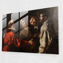 Popcas Caravaggio Tarzı Duvar Dekorasyonu - Caravaggio Ihanet Sanatı Cam Tablo Duvar Dekorasyonu