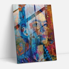 Popcas Frida Kahlo Tarzı Cam Sanatı - Frida Kahlo Eserleri Modern Sanat Ev Dekorasyonu Cam Tablo
