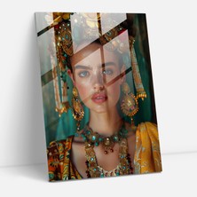 Popcas Frida Kahlo Tarzı Cam Sanat - Frida Kahlo Eserleri Detaylı Takılar Kendi Portresi