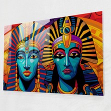 Popcas Mısır Tanrıları Cam Duvar Sanatı - Mitoloji Cam Sanatı Çağdaş Tarz Pop Sanat