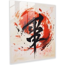 Popcas Asya Hat Sanatı Cam Tablo - Asya Cam Duvar Sanatı Cam Tablo Cam Sanatı