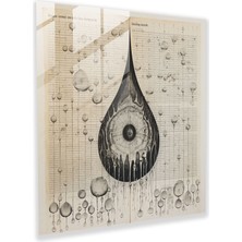 Popcas Tipografik Yağmur Cam Tablosu - Yağmur Cam Tablo Cam Duvar Sanatı