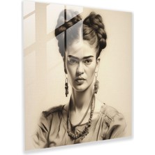 Popcas Frida Kahlo Cam Tablo - Derin Yansıma - Frida Kahlo Derin Bakış Içsel Güç Derin Duygular