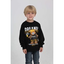 Toontoy Erkek Çocuk Dreamer Ayı Baskılı Sweatshirt