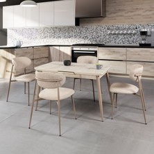 Madrid 4 Sandalyeli Mutfak Masa Takımı