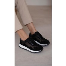 Köln Siyah Süet Hakiki Deri  Spor Ayakkabi