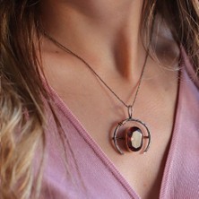 Necati Gün Zultanit Taşlı Gümüş Otantik Kolye