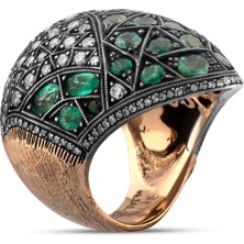 Lial Diamond 5.50 Karat Pırlanta Zümrüt Yüzük, Gerçek Pırlanta, Mücevher Sertifikalı