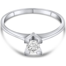 Lial Diamond 0.30 Karat Tektaş Pırlanta Yüzük, Gerçek Pırlanta, Mücevher Sertifikalı
