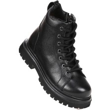  Rita %100 Deri Fermuarlı Kız Çocuk Bot Ayakkabı