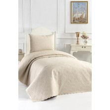 Ultrasonik Kapitoneli Elite Tek Kişilik Yatak Örtüsü Bej