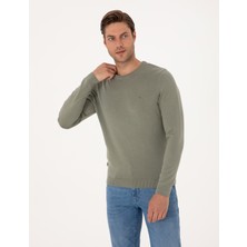 Pierre Cardin Erkek Ada Çayı Slim Fit Bisiklet Yaka Basic Triko Kazak 50314192-VR255