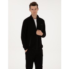 Pierre Cardin Erkek Siyah Regular Fit Polar Hırka 50314014-VR046