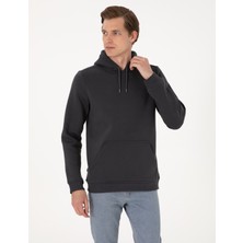 Pierre Cardin Erkek Antrasit 2 İplik Regular Fit Kapüşonlu Basic Sweatshirt 50314055-VR006