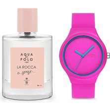 La Rocca Sense 50 ml Edp Kadın Parfüm & Pembe Silikon Kol Saati | Çiçeksi Oryantal Vanilya