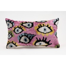 Ipek Kadife Ikat Dekoratif Kırlent Kılıfı