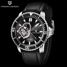 PD-1674 Erkek 200M Su Geçirmez Tourbillon Saat Otomatik Mekanik Saat Safir Kristal Paslanmaz Çelik