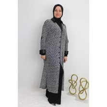 43802 Önü Düğmeli Gömlek Yaka Kenarları Deri Görünümlü Tuit Ikili Takım #01-25#