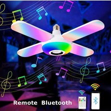 36 Watt, Bluetooth Müzik Çalar, Rgb Çok Renkli, Kumandalı LED Ampul, Genç Odası Ampulü, Disko Ampul