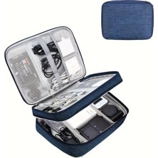 3 Katlı Elektronik Cihaz ve Kablo Düzenleyi Taşınabilir Seyahat Çantası