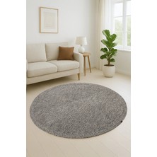 Boho 07 Gri Naturel Yuvarlak Jüt Halı Yolluk Jüt Taban Jüt Kilim Hasır Halı Otantik Yuvarlak Bohem Halı